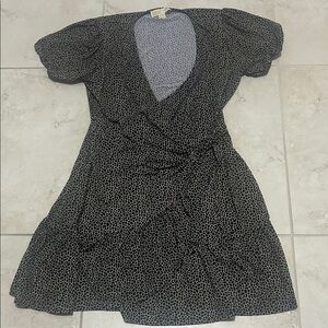 Michael Kors Animal Print Wrap Up Dress.